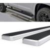 imageAPS Running Boards 5 inches Compatible with Toyota Tundra 20072021 Double Cab Stainless Steel Nerf Bars Side Steps Side BarsSilver
