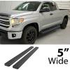 imageAPS Silver Running Board Style Running Boards Nerf Bars Side Steps Compatible with Toyota Tundra 20072021 Double CabAluminum Black