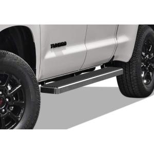 imageAPS iBoard Fifth Generation 5inch Black Stainless Steel Running Boards Side Step for Selected Toyota Tundra Double CabStainless Steel Polished