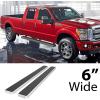 imageAPS 304 Stainless Steel Polished Silver 6 inches Running Boards Nerf Bars Side Steps Compatible with Ford F250 F350 Super Duty 19992016 Crew CabAluminum Silver