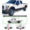 imageAPS 304 Stainless Steel Polished Silver 6 inches Running Boards Nerf Bars Side Steps Compatible with Ford F250 F350 Super Duty 19992016 Crew CabAluminum Silver
