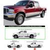 imageAPS 304 Stainless Steel Polished Silver 6 inches Running Boards Nerf Bars Side Steps Compatible with Ford F250 F350 Super Duty 19992016 Crew CabAluminum Black