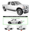 imageAPS 304 Stainless Steel Polished Silver 6 inches Running Boards Nerf Bars Side Steps Compatible with Ford F250 F350 Super Duty 19992016 Crew CabAluminum Black