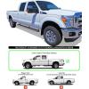 imageAPS 304 Stainless Steel Polished Silver 6 inches Running Boards Nerf Bars Side Steps Compatible with Ford F250 F350 Super Duty 19992016 Crew CabSilver