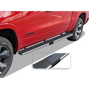 imageAPS 304 Stainless Steel Polished Silver 5 inches Running Boards Nerf Bars Steps Compatible with Ram 1500 20192025 Crew Cab Will Not Fit 2018 Previous Generation Build in 1924Stainless Steel Polished