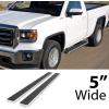 imageAPS Running Boards Nerf Bars Side Steps Step Bars Compatible with Chevy Silverado GMC Sierra 1500 2500 19992013 Regular Cab ampamp 2500HD 3500 20012014 Exclude CK Classic Stainless Steel Black 6inStainless Steel Polished
