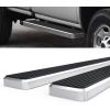 imageAPS Running Boards Side Steps Compatible with Chevy Silverado GMC Sierra 20072018 Regular Cab ampamp 2500 3500 2019 Exclude 07 ClassicInclude 19 1500LD Stainless Steel Black Powder Coated 6inAluminum Silver