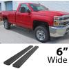 imageAPS Running Boards Side Steps Compatible with Chevy Silverado GMC Sierra 20072018 Regular Cab ampamp 2500 3500 2019 Exclude 07 ClassicInclude 19 1500LD Stainless Steel Black Powder Coated 6inAluminum Black