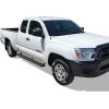 imageAPS Running Boards Nerf Bars Side Steps Step Bars Compatible with Toyota Tacoma 20052023 Access Cab Stainless Steel Black Powder Coated 5 inchesStainless Steel Black