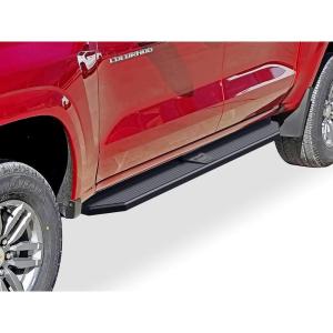 imageAPS Black Stainless Steel Running Boards Style Compatible with Chevy Colorado GMC Canyon 20152025 Crew Cab Side Steps Side Bars 6in Wide