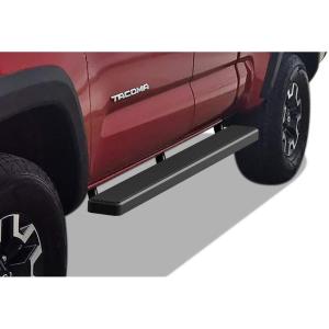 imageAPS Running Boards Nerf Bars Side Steps Step Bars Compatible with Toyota Tacoma 20052023 Access Cab Stainless Steel Black Powder Coated 5 inchesStainless Steel Black