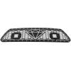 imageAPS Compatible with Toyota Tacoma 20122015 Main Upper Stainless Steel Black Mesh Rivet Studs Front Grill Grille Insert TL6971HBlack