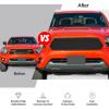 imageAPS Compatible with Toyota Tacoma 20122015 Main Upper Stainless Steel Black Mesh Rivet Studs Front Grill Grille Insert TL6971HBlack