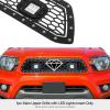 imageAPS Compatible with Toyota Tacoma 20122015 Main Upper Stainless Steel Black Mesh Rivet Studs Front Grill Grille Insert TL6971HBlack