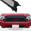 imageAPS Compatible with Toyota Tacoma 20122015 Main Upper Stainless Steel Black Mesh Rivet Studs Front Grill Grille Insert TL6971HBlack