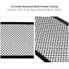 imageAPS Compatible with Toyota Tacoma 20122015 Main Upper Stainless Steel Black Mesh Rivet Studs Front Grill Grille Insert TL6971HBlack