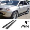 imageAPS Running Boards 5 inches Matte Black Compatible with Honda Pilot 20032008 ampamp Acura MDX 0206 Stainless Steel Side Steps Side BarsSilver