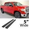 imageAPS Running Boards Nerf Bars Side Steps Step Bars Compatible with Toyota Tundra 20072021 CrewMax Silver Running Board StyleAluminum Black