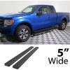 imageAPS Running Boards Style Compatible with Ford F150 20042014 Super Cab Exclude Heritage Edition Nerf Bars Side Steps Side BarsAluminum Black