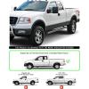 imageAPS Running Boards Style Compatible with Ford F150 20042014 Super Cab Exclude Heritage Edition Nerf Bars Side Steps Side BarsAluminum Silver