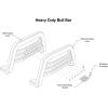 imageAPS Unique Rivet Bull Bar Compatible with 20172018 Super Duty  Front Bar  Bull Bar  Front Brush Bumper  Grille Guard  Black