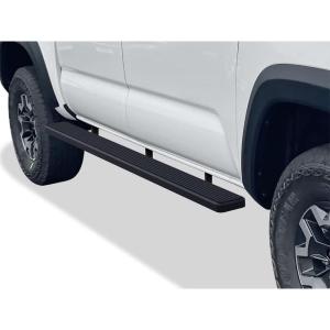 imageAPS 304 Stainless Steel Polished Silver 5 inches Running Boards Nerf Bars Side Steps Compatible with Toyota Tacoma 20052023 Double Crew CabBlack