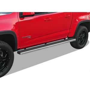 imageAPS 6inch Black Stainless Steel Powder Coated Flat Style Running Boards Nerf Bars Side Steps Compatible with Chevy Colorado GMC Canyon 20152025 Crew CabStainless Steel Polished