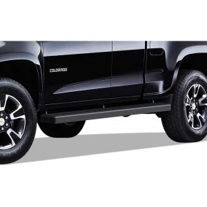 imageAPS 6inch Black Stainless Steel Powder Coated Flat Style Running Boards Nerf Bars Side Steps Compatible with Chevy Colorado GMC Canyon 20152025 Crew CabAluminum Black