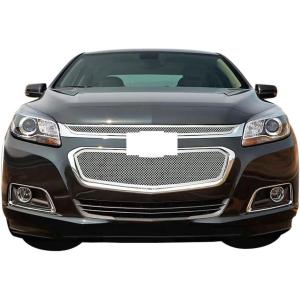 imageAPS Compatible with Chevy Malibu 20142015 ampamp 16 Limited Main Upper Stainless Steel Black Mesh Front Grill Grille Insert C76340HChrome