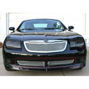 imageAPS Compatible with Chrysler Crossfire 20042008 Lower Bumper Stainless Steel Chrome Mesh Front Grill Grille Insert R76526TChrome