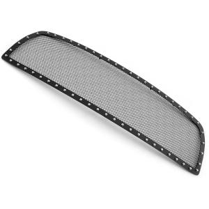 imageAPS Compatible with Dodge Ram 1500 20092012 Main Upper Stainless Steel Black Mesh Rivet Studs Front Grill Grille Insert S18H1285LD