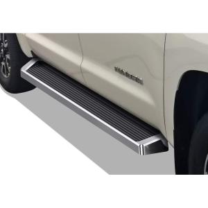 imageAPS Running Boards Nerf Bars Side Steps Step Bars Compatible with Toyota Tundra 20072021 CrewMax Silver Running Board StyleAluminum Silver