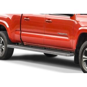 imageAPS Silver 6 inches Wheel to Wheel Running Boards Nerf Bars Side Steps Compatible with Toyota Tacoma 20052023 Double Crew Cab 6ft BedStainless Steel Polished