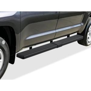 imageAPS Running Boards 6 inches Matte Black Compatible with Toyota Tundra 20072021 CrewMax Stainless Steel Nerf Bars Side Steps Side BarsStainless Steel Black