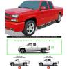 imageAPS Running Boards Side Steps Bars Compatible with Chevy Silverado GMC Sierra 1500 2500 19992013 Double Cab ampamp 2500HD 3500 20012014 Exclude CK Classic Stainless Steel Black Powder Coated 5inAluminum Black