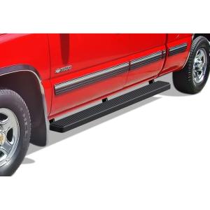 imageAPS Running Boards Side Steps Bars Compatible with Chevy Silverado GMC Sierra 1500 2500 19992013 Double Cab ampamp 2500HD 3500 20012014 Exclude CK Classic Stainless Steel Black Powder Coated 5inAluminum Black