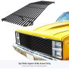 imageAPS Compatible with Chevy GMC C K Pickup 19811987 ampamp 8188 Blazer Suburban Jimmy with Stacked Lights Main Upper Stainless Steel SS Chrome Billet Front Grill Grille Insert C85002ABlack
