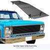 imageAPS Compatible with Chevy GMC C K Pickup Suburban Blazer 19731980 Main Upper Stainless Steel Chrome 8x6 Billet Front Grill Grille Insert C85008CBlack