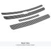 imageAPS Compatible with Chevy Silverado 1500 20072013 Main Upper Top Bumper Lower Bumper Stainless Steel SS Chrome Billet Front Grill Grille Insert Combo C61133ABlack