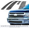 imageAPS Compatible with Chevy Silverado 1500 20072013 Main Upper Top Bumper Lower Bumper Stainless Steel SS Chrome Billet Front Grill Grille Insert Combo C61133ABlack