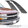 imageAPS Compatible with Chevy Silverado 1500 2500 3500 19992000 ampamp Suburban Tahoe 0006 Main Upper Stainless Steel SS Black Billet Front Grill Grille Insert C65701HBlack