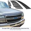 imageAPS Compatible with Chevy Silverado 1500 HD 2006 ampamp 0506 2500HD 3500 ampamp 07 Classic Models Main Upper Top Bumper Stainless Steel Black 8x6 Horizontal Billet Front Grill Grille Insert Combo C67673JBlack