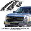 imageAPS Compatible with Chevy Silverado 2500 HD 3500 HD 20112014 Main Upper Lower Bumper Stainless Steel SS Chrome Billet Front Grill Grille Insert Combo C61031ABlack