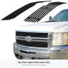 imageAPS Compatible with Chevy Silverado 3500HD 2500HD 20072010 Main Upper Stainless Steel SS Black Billet Front Grill Grille Insert C65774HBlack