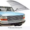 imageAPS Compatible with Ford Bronco F150 F250 F350 19921996 Main Upper Stainless Steel SS Chrome Billet Front Grill Grille Insert F85007A