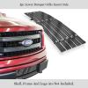 imageAPS Compatible with Ford F150 20092014 Lower Bumper Stainless Steel Black 8x6 Horizontal Billet Front Grill Grille Insert F66789JChrome