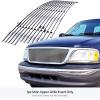 imageAPS Compatible with Ford F150 Harley Davidson Lightning 19992003 ampamp Expedition 9902 ampamp F150 Heritage 04 Main Upper Stainless Steel SS Chrome Billet Front Grill Grille Insert F85072AChrome