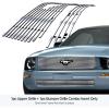 imageAPS Compatible with Ford Mustang 20052009 V6 Main Upper Lower Bumper Stainless Steel SS Black Billet Front Grill Grille Insert Combo F67810HSilver