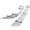 imageAPS Compatible with Toyota Corolla 20112013 Main Upper Lower Bumper Stainless Steel Black 8x6 Horizontal Billet Front Grill Grille Insert Combo T81111JChrome Polished