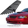 imageAPS Premium Stainless Steel Black 8x6 Horizontal Billet Grille Grill Insert Compatible with Ford Mustang 1999 2000 2001 2002 2003 2004 Main Upper N19J90068F